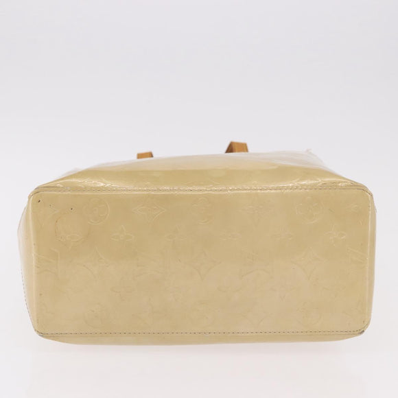 LOUIS VUITTON Monogram Vernis Reade MM Hand Bag Beige M91141 LV Auth 184220