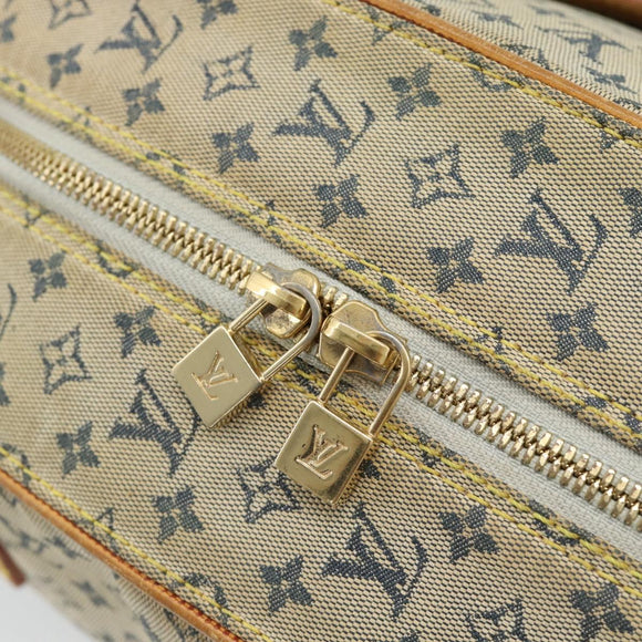 LOUIS VUITTON Monogram mini Marie Hand Bag Blue M92003 LV Auth 184222