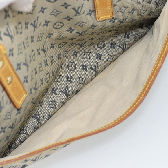 LOUIS VUITTON Monogram mini Marie Hand Bag Blue M92003 LV Auth 184222