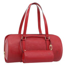 LOUIS VUITTON Epi Soufflot Hand Bag Red M52227 LV Auth 184223V-1