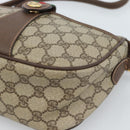 GUCCI GG Supreme Web Sherry Line Bag PVC Beige Gold 89 02 032 Auth 184227-14