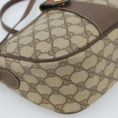 GUCCI GG Supreme Web Sherry Line Bag PVC Beige Gold 89 02 032 Auth 184227-15