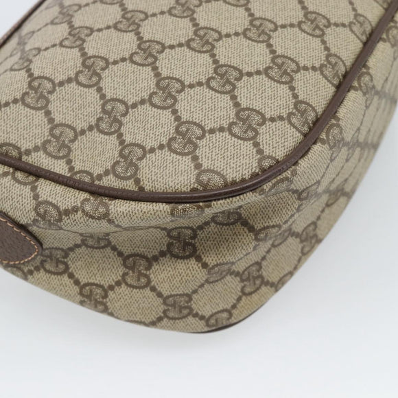 GUCCI GG Supreme Web Sherry Line Bag PVC Beige Gold 89 02 032 Auth 184227
