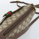 GUCCI GG Supreme Web Sherry Line Bag PVC Beige Gold 89 02 032 Auth 184227-6