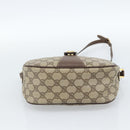 GUCCI GG Supreme Web Sherry Line Bag PVC Beige Gold 89 02 032 Auth 184227-5