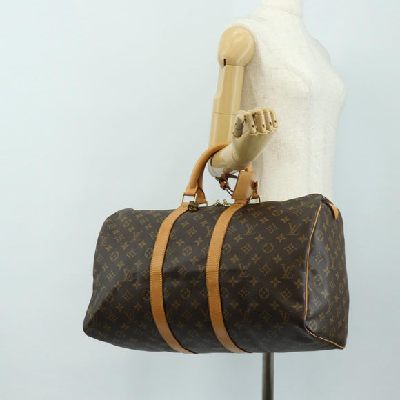 LOUIS VUITTON Monogram Keepall 45 Boston Bag M41428 LV Auth 184230V