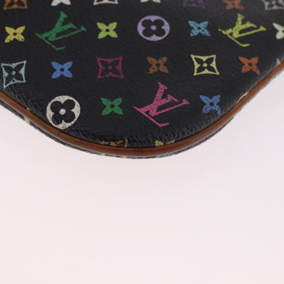 LOUIS VUITTON Monogram Multicolor Pochette MM Purse Black M60031 LV Auth 184231A