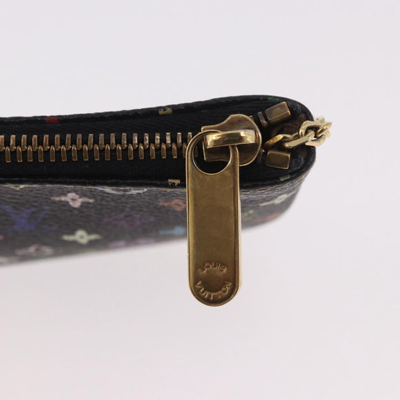 LOUIS VUITTON Monogram Multicolor Pochette MM Purse Black M60031 LV Auth 184231A