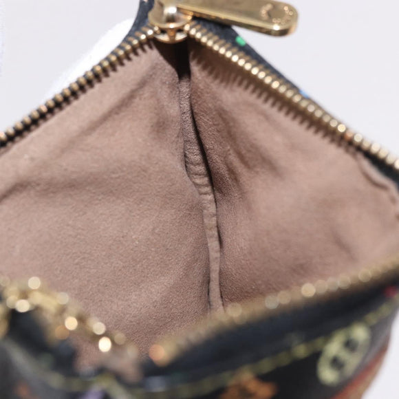 LOUIS VUITTON Monogram Multicolor Pochette MM Purse Black M60031 LV Auth 184231A