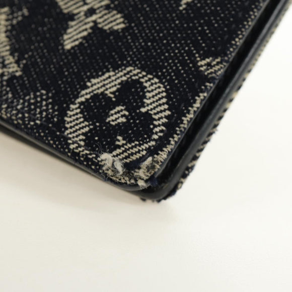 LOUIS VUITTON Tapestry Brazza Portefeuille NM Wallet Navy M80032 LV Auth 184232M