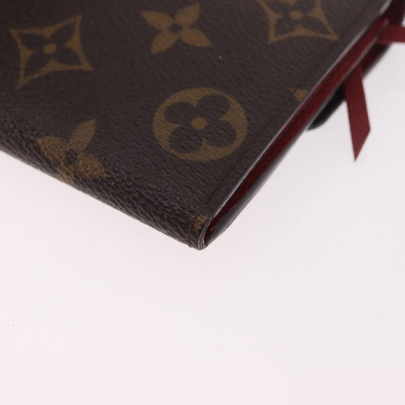 LOUIS VUITTON Monogram Portefeuille Emilie Long Wallet Red M60136 LV Auth 184234