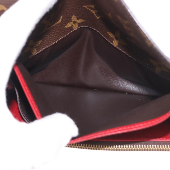 LOUIS VUITTON Monogram Portefeuille Emilie Long Wallet Red M60136 LV Auth 184234