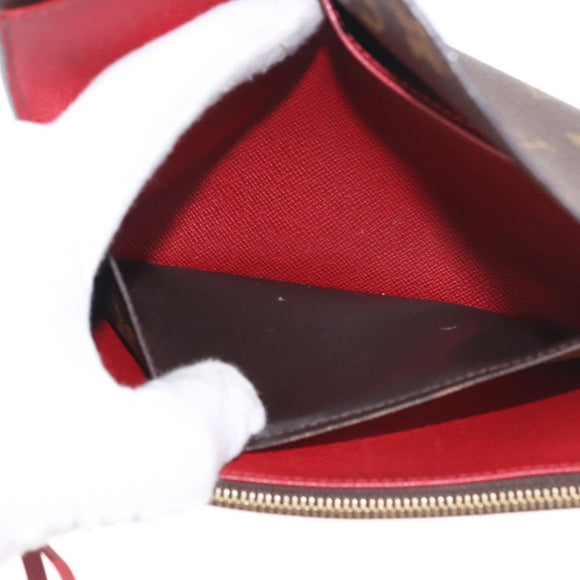 LOUIS VUITTON Monogram Portefeuille Emilie Long Wallet Red M60136 LV Auth 184234