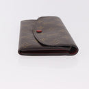 LOUIS VUITTON Monogram Portefeuille Emilie Long Wallet Red M60136 LV Auth 184234-3