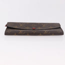 LOUIS VUITTON Monogram Portefeuille Emilie Long Wallet Red M60136 LV Auth 184234-6