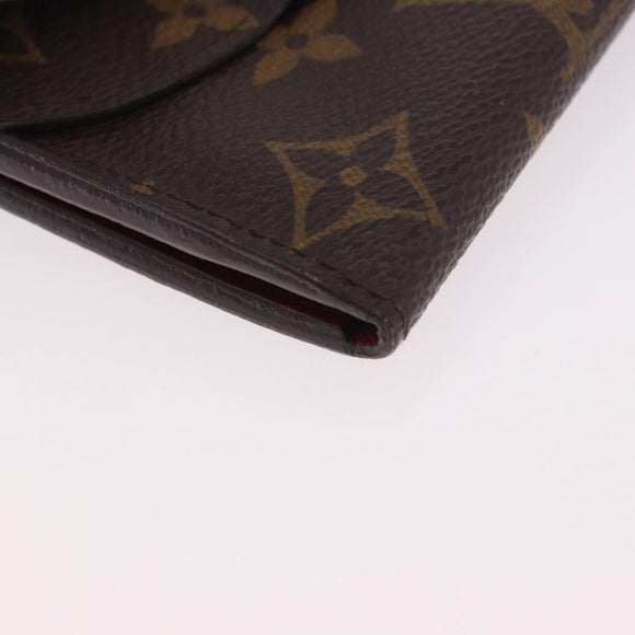 LOUIS VUITTON Monogram Portefeuille Emilie Long Wallet Red M60136 LV Auth 184234