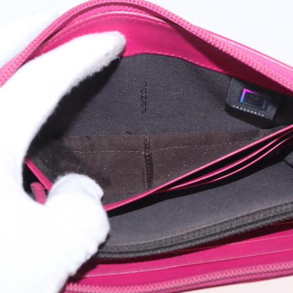 FENDI Zucca Canvas Long Wallet PVC Black Brown Auth 184235A