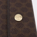 CELINE Macadam Canvas Key Case PVC Leather Black Gold Auth 184236V-17