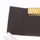 CELINE Macadam Canvas Key Case PVC Leather Black Gold Auth 184236V-19