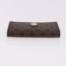CELINE Macadam Canvas Key Case PVC Leather Black Gold Auth 184236V-3