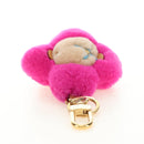 LOUIS VUITTON Vivienne Vison Bag Charm Fur Beige Pink M00870 LV Auth 184237SM-16