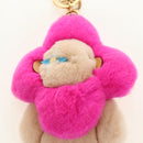 LOUIS VUITTON Vivienne Vison Bag Charm Fur Beige Pink M00870 LV Auth 184237SM-3