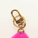 LOUIS VUITTON Vivienne Vison Bag Charm Fur Beige Pink M00870 LV Auth 184237SM-4