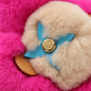 LOUIS VUITTON Vivienne Vison Bag Charm Fur Beige Pink M00870 LV Auth 184237SM-5
