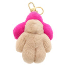 LOUIS VUITTON Vivienne Vison Bag Charm Fur Beige Pink M00870 LV Auth 184237SM-7