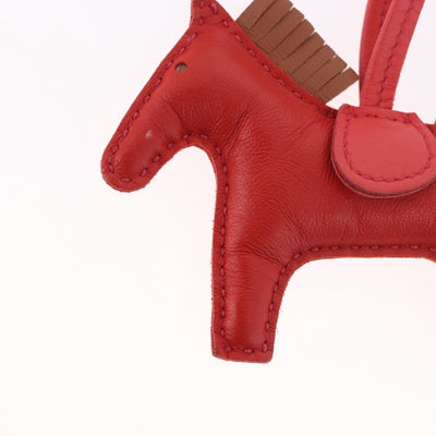 HERMES Rodeo PM Charm Leather Red Auth 184238M - 0