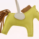 HERMES Rodeo PM Charm Leather Yellow Auth 184239M-10