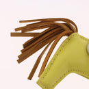 HERMES Rodeo PM Charm Leather Yellow Auth 184239M-12