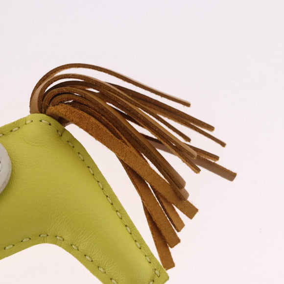 HERMES Rodeo PM Charm Leather Yellow Auth 184239M