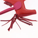 HERMES Rodeo PM Charm Leather Red Auth 184240M-17