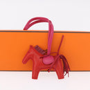 HERMES Rodeo PM Charm Leather Red Auth 184240M-12