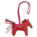 HERMES Rodeo PM Charm Leather Red Auth 184240M-7