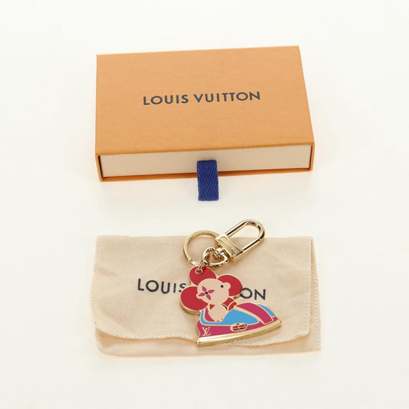 LOUIS VUITTON Porte Cles Charm Vivienne Charm metal Gold M69860 LV Auth 184242M
