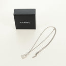 CHANEL COCO Mark Cat Necklace metal Silver CC Auth 184248M-11
