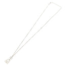 CHANEL COCO Mark Cat Necklace metal Silver CC Auth 184248M-2