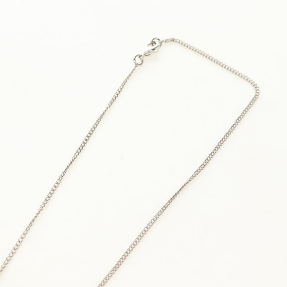 CHANEL COCO Mark Cat Necklace metal Silver CC Auth 184248M