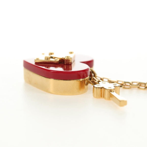 LOUIS VUITTON Pandantif Rock Me Necklace metal Red M66516 LV Auth 184249M