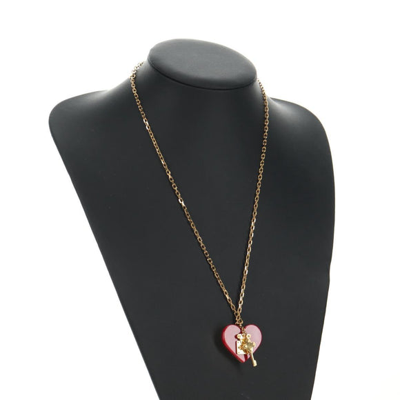 LOUIS VUITTON Pandantif Rock Me Necklace metal Red M66516 LV Auth 184249M
