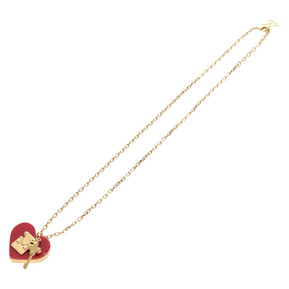 LOUIS VUITTON Pandantif Rock Me Necklace metal Red M66516 LV Auth 184249M
