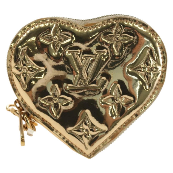 LOUIS VUITTON Miroir Porte Monnaie Coeur Coin Purse Gold M93567 LV Auth 184250M