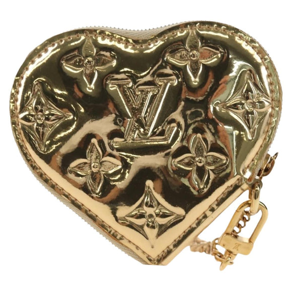 LOUIS VUITTON Miroir Porte Monnaie Coeur Coin Purse Gold M93567 LV Auth 184250M