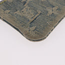 LOUIS VUITTON Monogram Denim Pochette Cles Coin Purse Blue M95343 Auth 184254A-15
