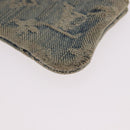 LOUIS VUITTON Monogram Denim Pochette Cles Coin Purse Blue M95343 Auth 184254A-16