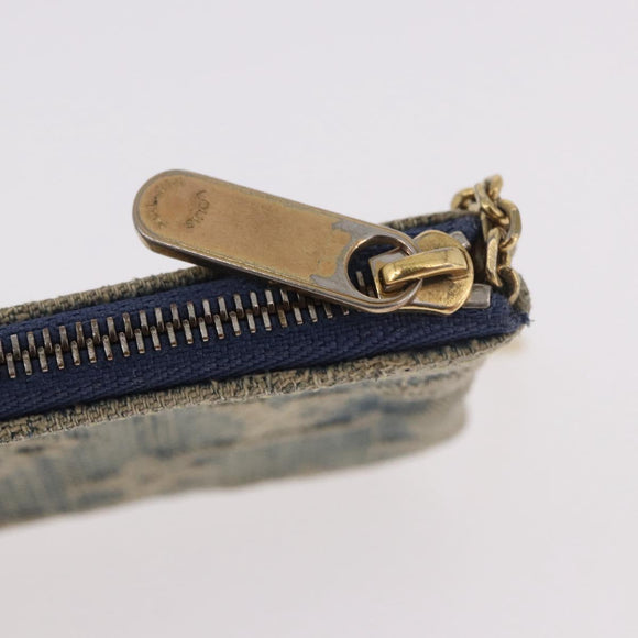 LOUIS VUITTON Monogram Denim Pochette Cles Coin Purse Blue M95343 Auth 184254A