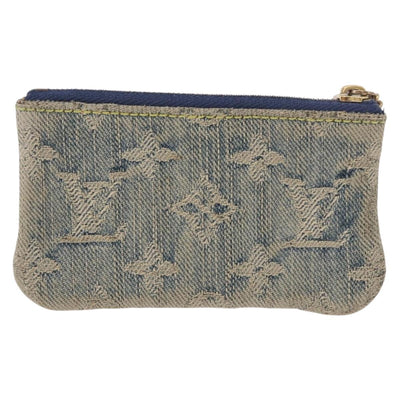 LOUIS VUITTON Monogram Denim Pochette Cles Coin Purse Blue M95343 Auth 184254A - 0