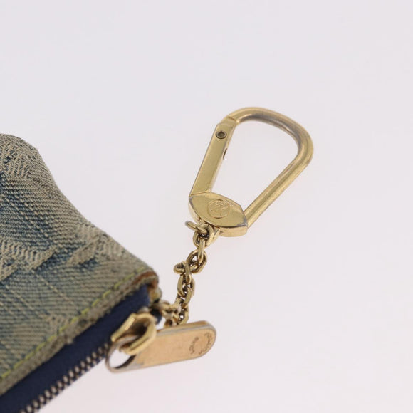 LOUIS VUITTON Monogram Denim Pochette Cles Coin Purse Blue M95343 Auth 184254A